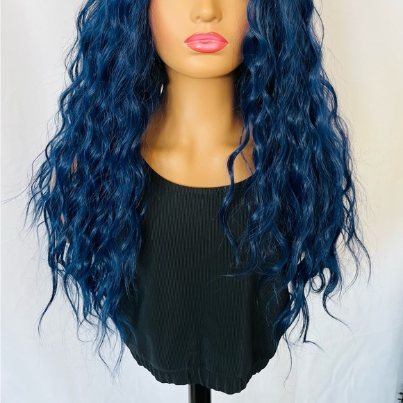 Gorgeous 24” Indigo Blue 13x2.5 Lace Front Wig for Daily Wear-Events-Cosplay - Picture 2 of 13